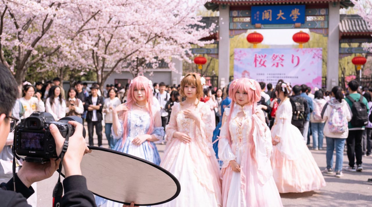 校花传媒：【校花社区】二次元校园文化节cosplay传媒演示全记录