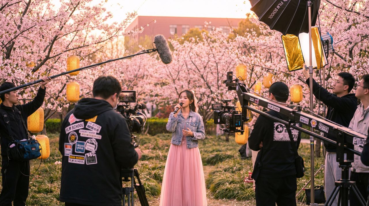 校花传媒教程：【MV传媒教程】校花MV拍摄全流程传媒演示：场景搭建与镜头语言